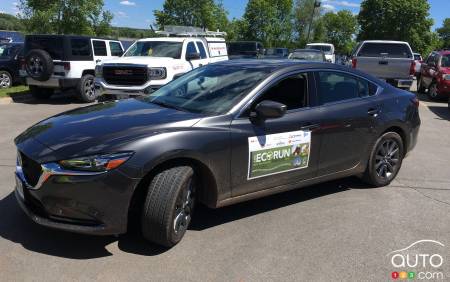 My ride for the drive into  Fredericton, the Mazda6 with SKYACTIV-G engine