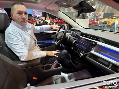 Shane Peever behind the wheel of the 2027 Chevrolet Bolt