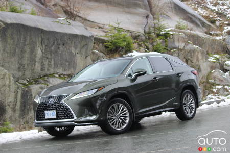 Lexus RX 450h 2022, trois quarts avant