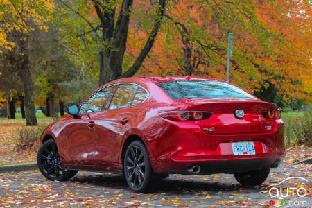 2021 Mazda3 Turbo, three-quarters rear