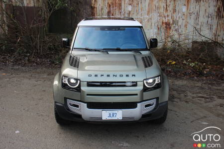 Land Rover Defender 2021, avant, de haut