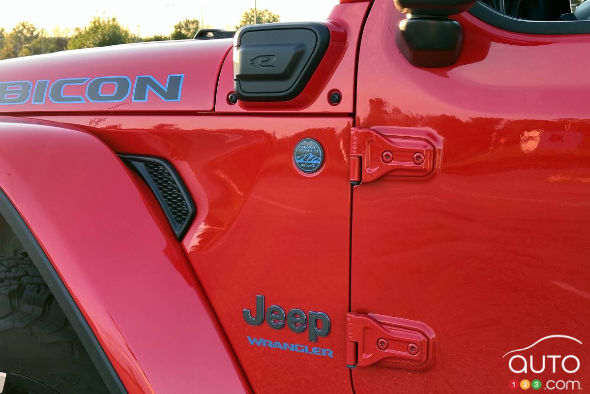 Jeep Wrangler Rubicon 4xe 2024, écussons