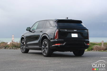 2025 Cadillac Escalade IQ, three-quarters rear
