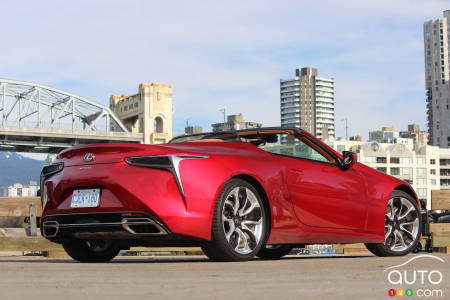 2021 Lexus LC 500 Convertible, three-quarters rear