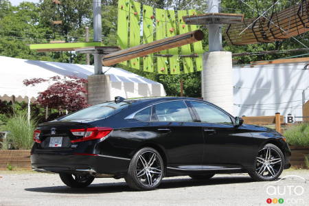 2021 Honda Accord hybrid, three-quarters rear