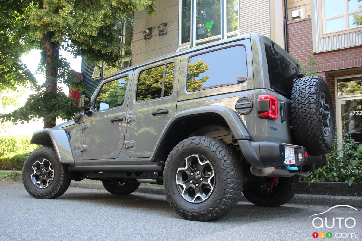 Jeep Wrangler 4xe 2021, trois quarts arrière