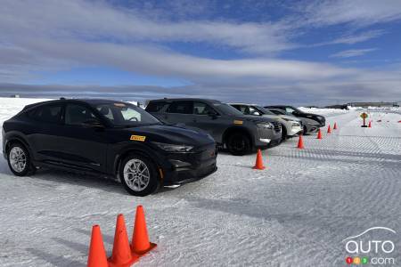 During the test event for the new Ice Friction tire from Pirelli