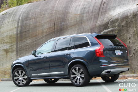 2021 Volvo XC90 Recharge, three-quarters rear