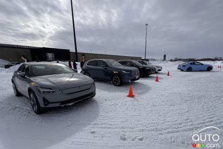 Some of the vehicle used for this test of the Ice Friction tire