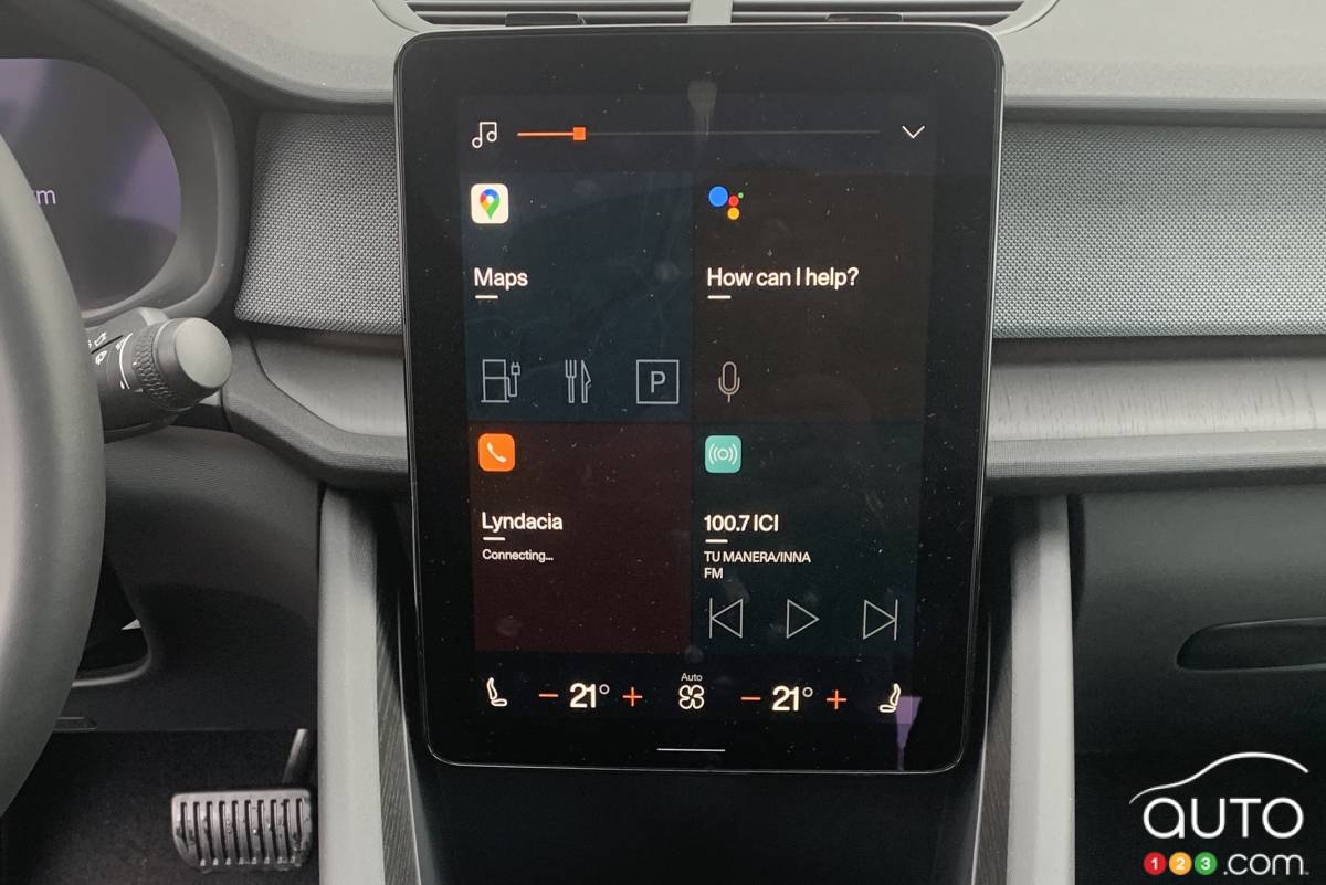 Polestar 2 2021, écran central