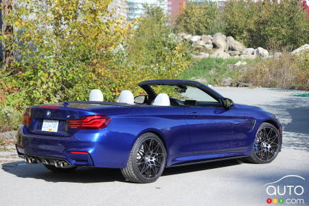 BMW M4 Cabriolet 2020, trois quarts arrière