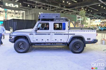 The Ineos Grenadier Quartermaster, at the 2024 Los Angeles Auto Show