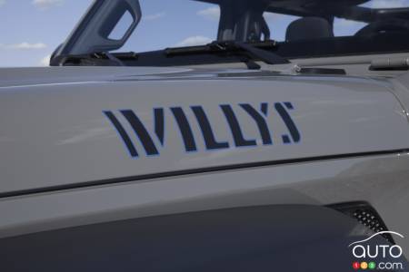 Jeep Wrangler Willys 4xe 2023, écusson Willys