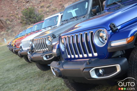 Several 2020 Jeep Wranglers