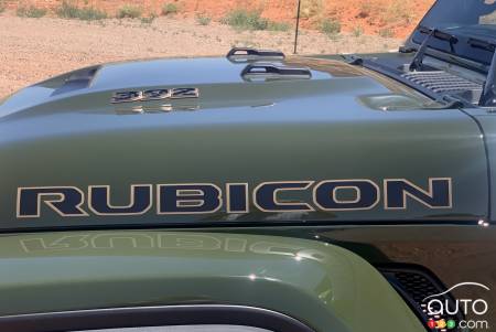 Logotipo de Rubicon en el Jeep Wrangler 2024