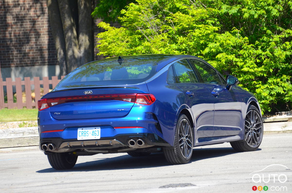 Kia K5 GT 2021, trois quarts arrière