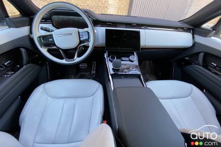 Interior of 2023  Land Rover Range Rover Sport