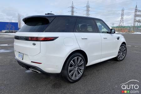 The new white 2023  Land Rover Range Rover Sport