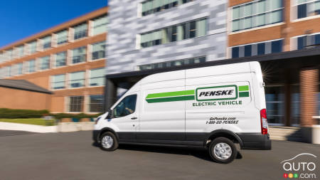 The 2024 Ford E-Transit 2024, as rental vehicle