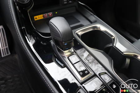 Lower console of the  2023 Lexus NX 350 F Sport