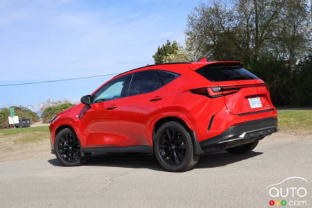 2023 Lexus NX 350 F Sport, three-quarters rear