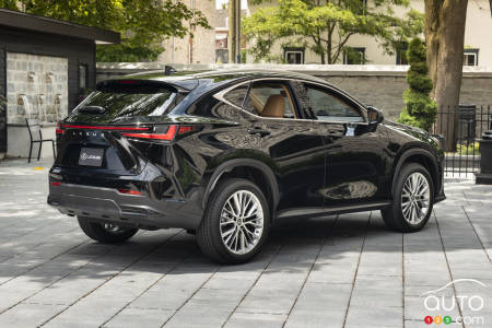 2022 Lexus NX, three-quarters rear