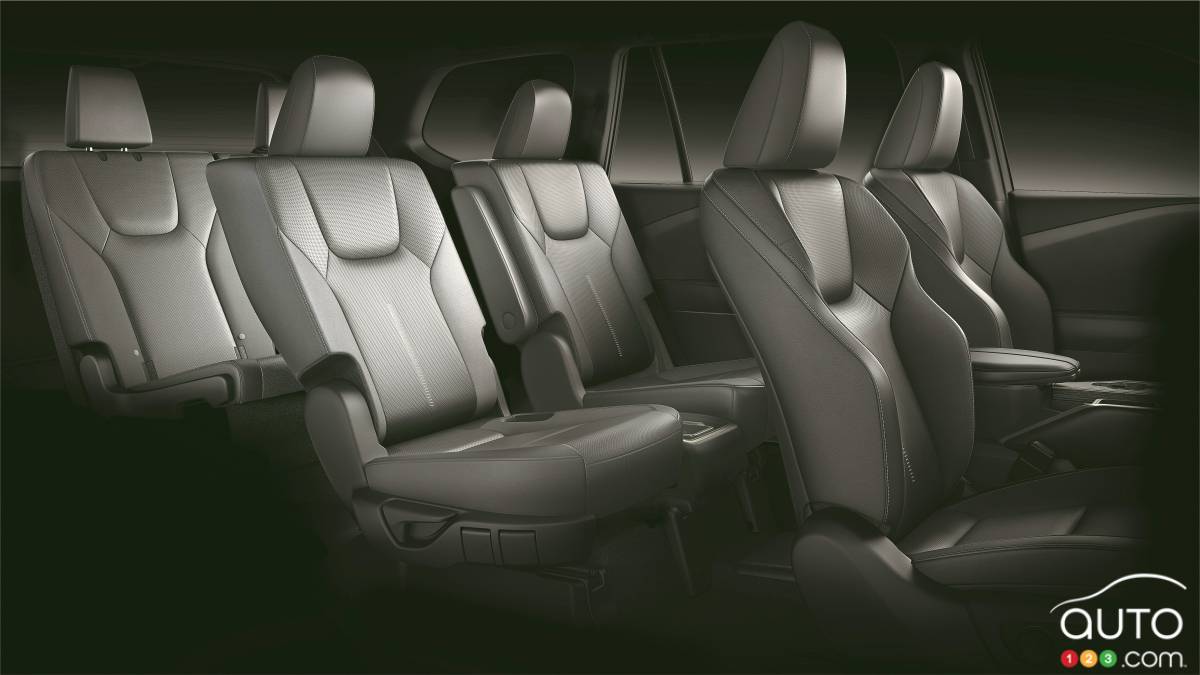 Trois rangées de sièges du Lexus TX 2024