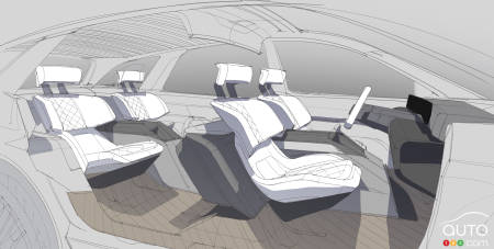 Interior of Lincoln's future electric SUV, img. 1