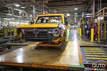 A Ford Bronco on the assembly line, img. 1