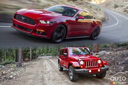 2016 Ford Mustang V6 Convertible and 2016 Jeep Wrangler Unlimited Sport S