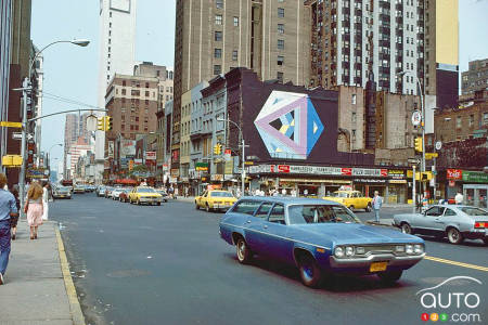 42e rue, à la hauteur de la 6e avenue, en 1979