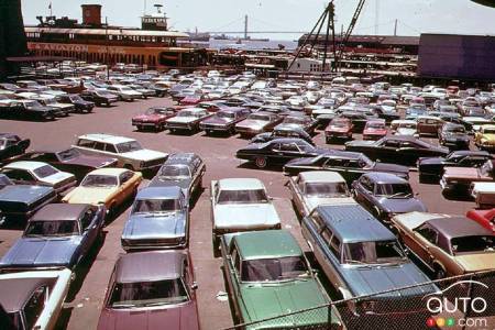 Stationnement du traversier de l’île Staten, en 1973