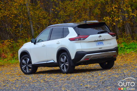 2021 Nissan Rogue, three-quarters rear
