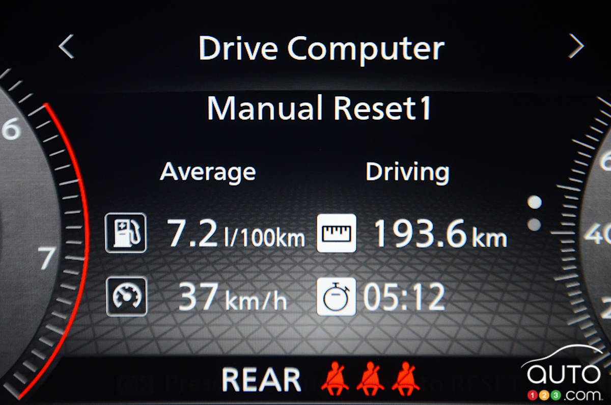 Nissan Rogue 2021, écran d’information central