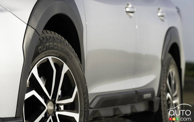 Nokian's Outpost APT tire, side view