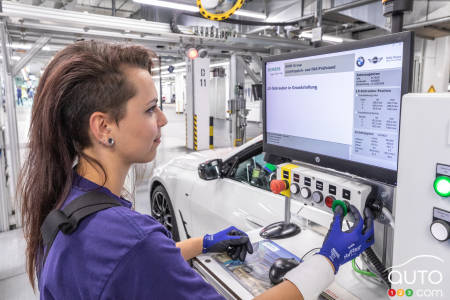 A technician at the Munich plant
