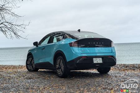 2026 Nissan LEAF, three-quarters rear