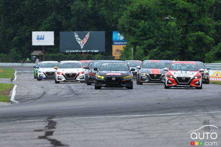 Nissan Sentras on the Lime Rock Park circuit