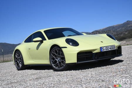 The 2025 Porsche 911 Carrera S, three-quarters front