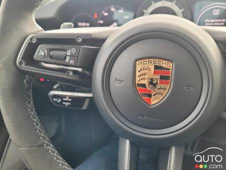 Steering wheel of 2024 Porsche 911 Dakar