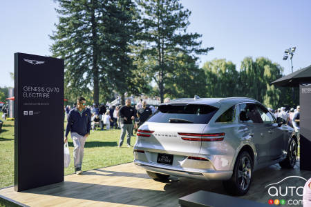 The Electrified Genesis GV70, during the Presidents Cup tournament