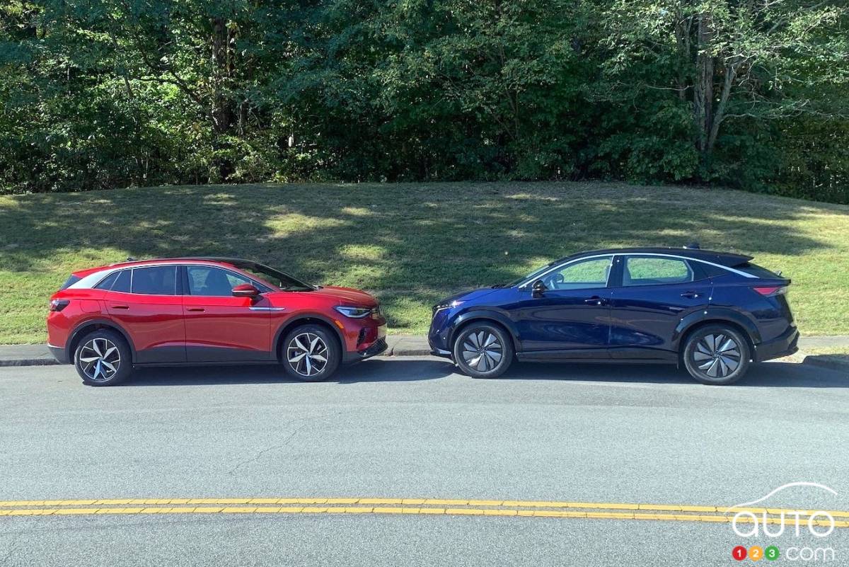 Profil de Volkswagen 2023  ID.4, face au tout nouveau Nissan Ariya 2023 !