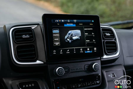 The 2025 Ram ProMaster EV, multimedia screen