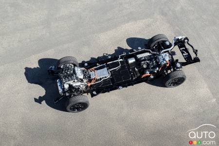 Chassis of the 2025 Ram 1500 Ramcharger