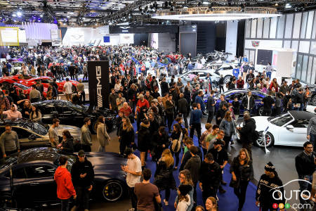 Lors de Salon de l'auto de Montréal en 2020