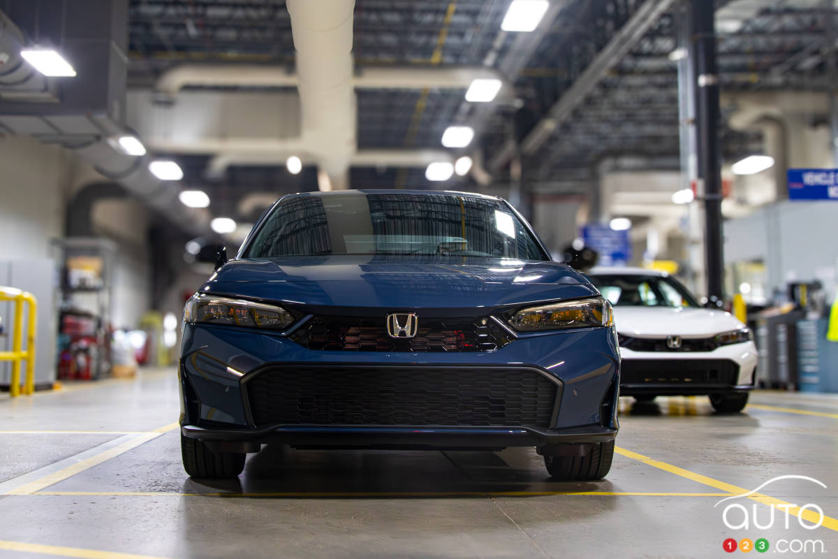 La Honda Civic Hybride 2025, dans l'usine de Alliston
