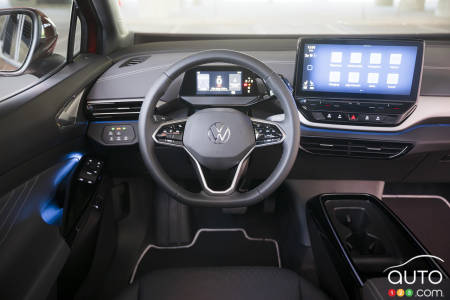 Steering wheel of 2023 Volkswagen 4.ID
