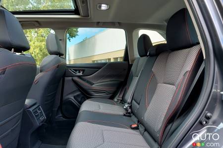 Rear seating of 2023 Subaru Forester Sport