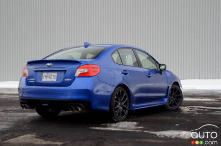 2020 Subaru WRX, three-quarters rear