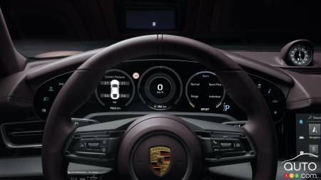 Porsche Taycan 2021 à propulsion, tableau de bord